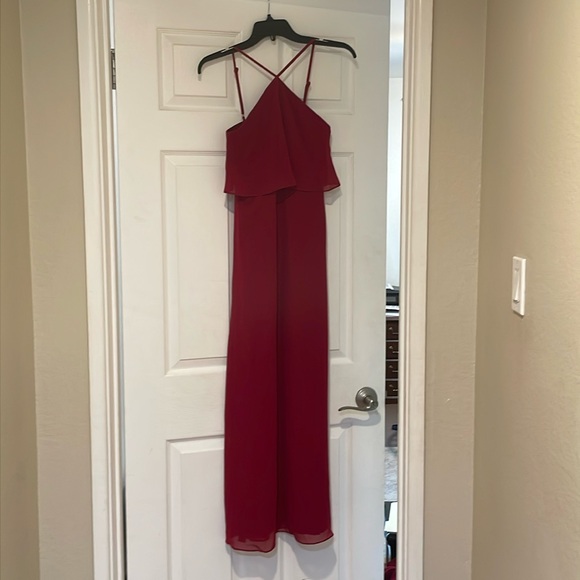 Azazie Other - Azazie cranberry red dress size J12 with matching shrug size A0